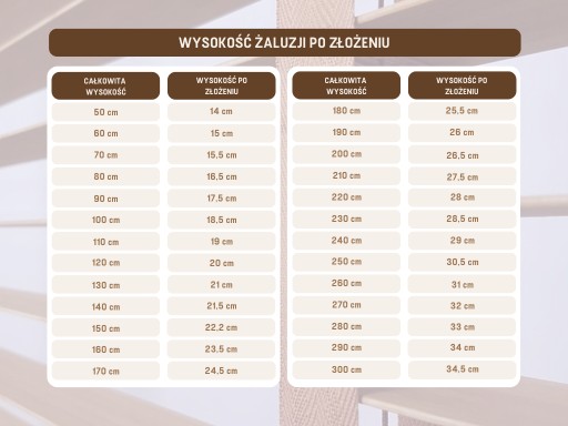 ŻALUZJE DREWNIANE 50 MM NA WYMIAR 100x290