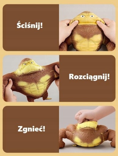 АНТИСТРЕСС GORILLA MONKEY SENSORY БОЛЬШОЙ ПОП SQUISHY