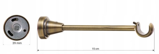 SOL одинарный металлический карниз, диаметр 19 мм, 160 см - 5 ЦВЕТОВ