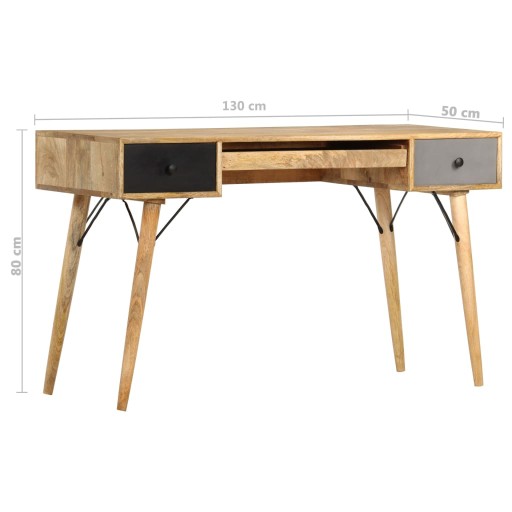 vidaXL Письменный стол с ящиками 130 x 50 x 80 см