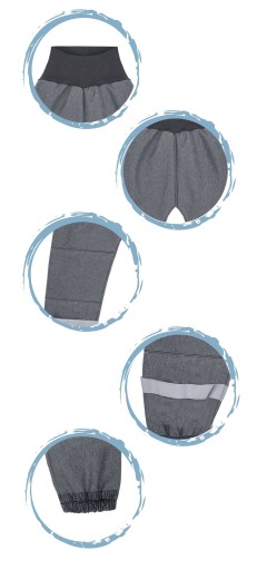 БРЮКИ RAIN PANTS из софтшелла с отворотами-единорогами PL 104