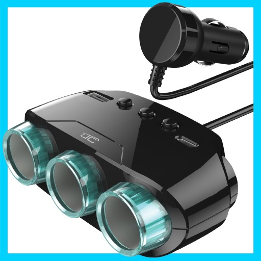 Splitter Branch 3 Sockets USB LIGHER FAST Зарядное устройство QC PD