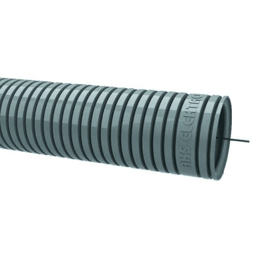 RURA PESZEL KARBOWANA 40mm SZARA Z PILOTEM 25M
