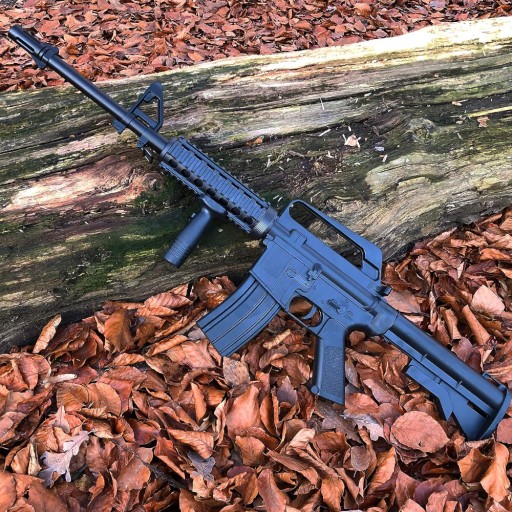 KARABIN NA KULKI M4A1 AMERYKAŃSKI REPLIKA ASG SNAJPERKA CIĘŻKA + LATARKA