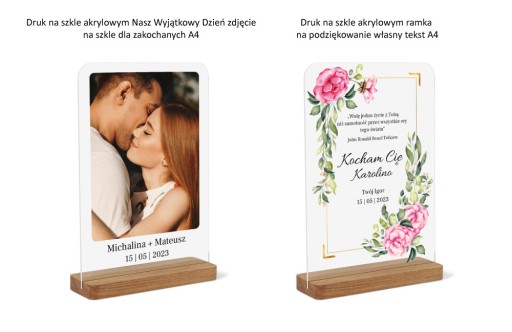 PODZIĘKOWANIE DLA RODZICÓW DZIADKÓW ŻYCZENIA NA SZKLE WASZE ZDJĘCIE