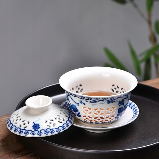 Керамическая чайная чашка Gaiwan с крышкой.