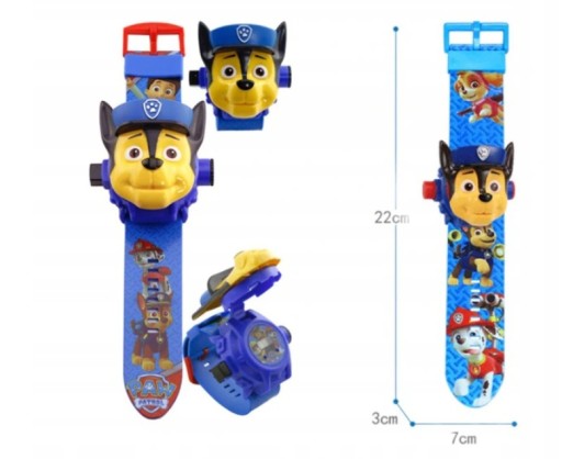 3D-ЧАСЫ PAW PATROL С ЦИФРОВЫМ ПРОЕКТОРОМ CHASE