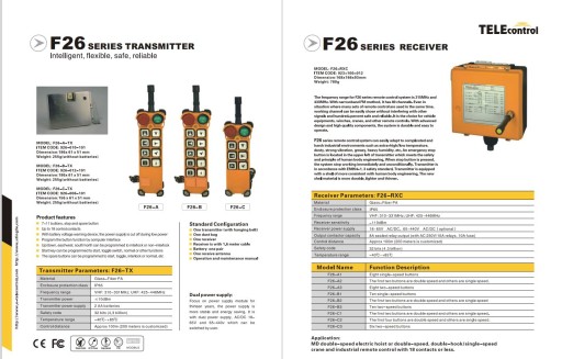 Пульт крана, магнитола Telecontrol F26-A3