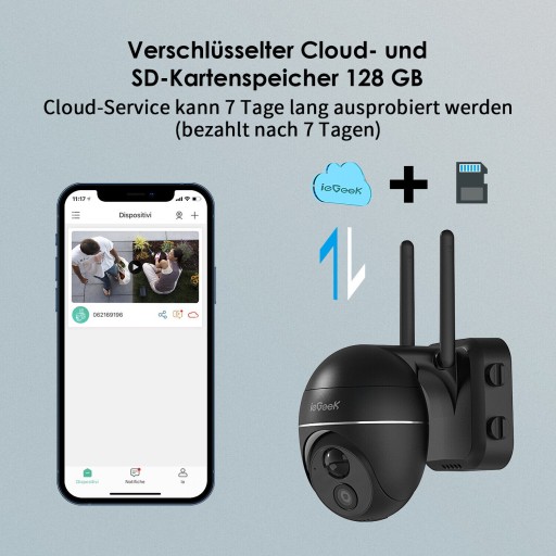 НАРУЖНАЯ СОЛНЕЧНАЯ IP-СОЛНЕЧНАЯ ВРАЩАЮЩАЯСЯ КАМЕРА WIFI FULL HD