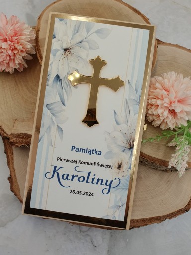 Pamiątka Pierwszej Komunii Świętej - PREZENT, pudełko na gotówkę