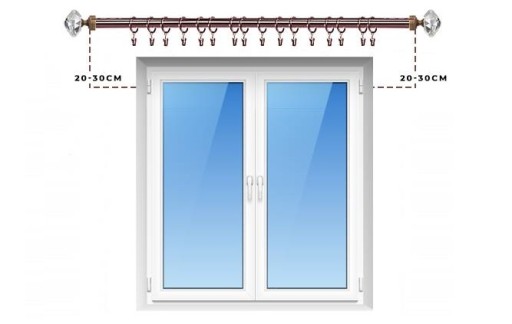 KARNISZ NOWOCZESNY BIAŁY POJEDYNCZY FI 19mm 600cm
