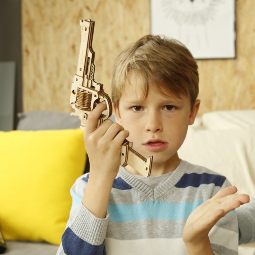 3D модель Robotime Revolver с резинками - ПОДАРОК