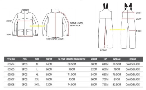 DAM KOMPLET OCIEPLANY CAMOVISION THERMO SUIT ROZ L