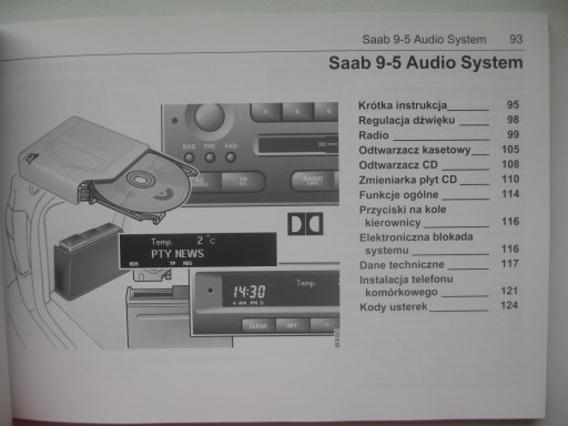 SAAB 95 YS3E Польское руководство Saab 9-5 I 97-05