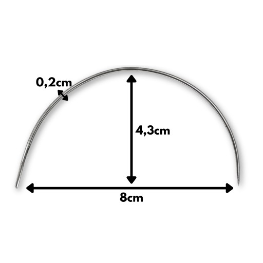 Igła tapicerska półokrągła półkolista zakrzywiona do pikowania 8cm [6]