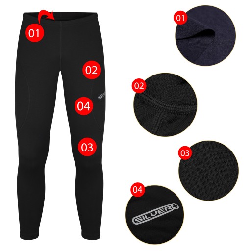 KALESONY TERMOAKTYWNE dla dzieci getry spodnie SPORTOWE Ercole SILVER+ 128