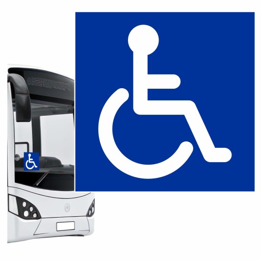 INWALIDA MAGNES Z LAMINATEM UV AUTOBUS BUS OSOBA NIEPEŁNOSPRAWNA
