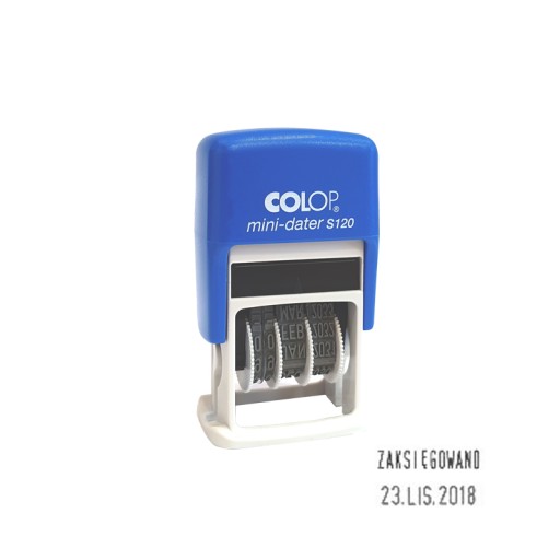 МИНИ-ШТАМП С ДАТОЙ, АВТОМАТИЧЕСКИЙ Принтер Colop S160/L3, ПОЛЬСКИЙ, ЗАПИСАННЫЙ