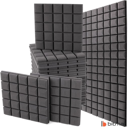 MAT звукоизоляционная акустическая пена CUBES 1м2, поглотитель для отделки стен 5см