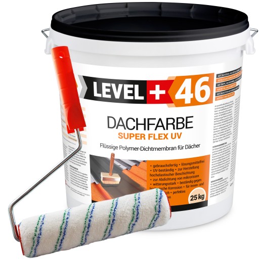 Farba Dachowa 25kg Ceglasty Wałek Malarski 25cm