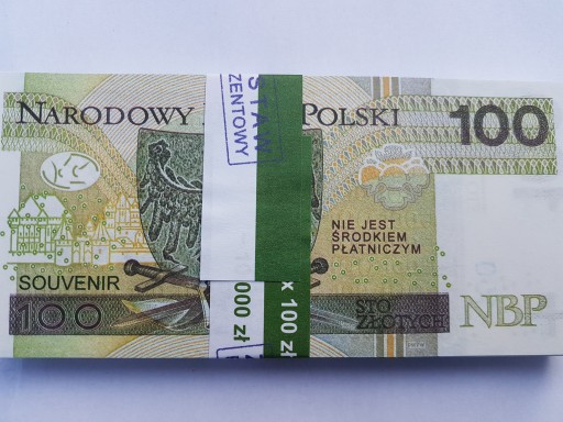 Банкноты номиналом 100 злотых для развлечения и обучения, упаковка 100 штук + БЕСПЛАТНО