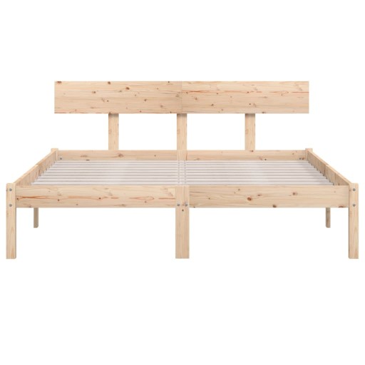 Каркас кровати vidaXL из массива сосны 140 x 190 см