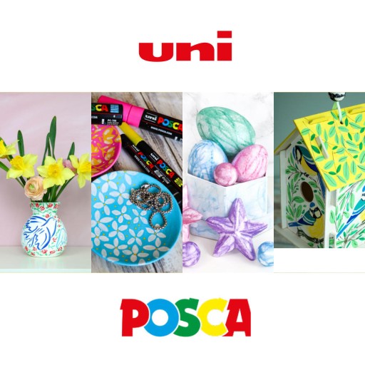 Маркеры UNI POSCA 5M с плакатной краской - Цвета Металлик НАБОР из 8 шт.