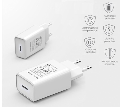 БЫСТРОЕ СЕТЕВОЕ ЗАРЯДНОЕ УСТРОЙСТВО TYPE-C 20W ДЛЯ IPHONE IPAD MACBOOK PRO И ДРУГОГО