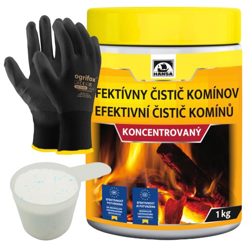 ОЧИСТИТЕЛЬ ДЫМОХОДОВ ПЕЧИ САЖЕВАЯ ГОРЕЛКА HANSA ПОРОШОК 1 кг НАБОР