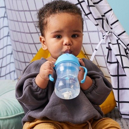 Бутылка для воды с трубочкой 240 мл оранжевая B.Box