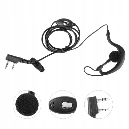 K head Tube Walkie Talkie PTT Микрофон Наушник