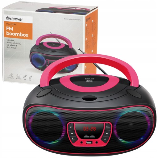 ДЕНВЕР BLUETOOTH CD-ПЛЕЕР USB-РАДИО БУМБОКС