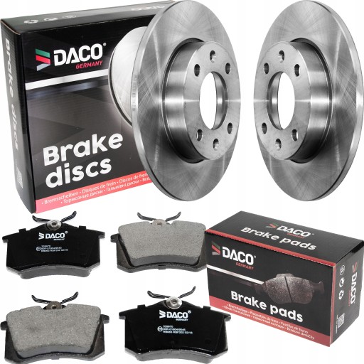 Диски, Колодки ЗАДНИЕ DACO Peugeot Partner I 307 1007