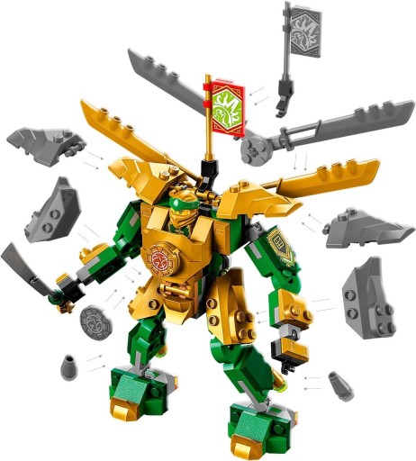 LEGO NINJAGO LLOYD'S Clash With MECH EVO 71781 - ЗОЛОТОЙ НИНДЗЯ + КАТАЛОГ 2024 г.