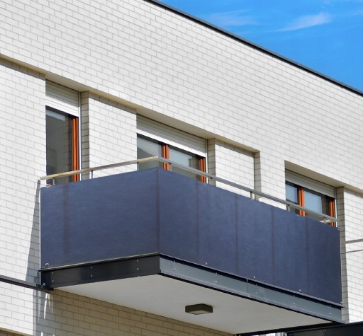 OSŁONA BALKONOWA NA BALKON 0,95X6M MATA GRANATOWA TARAS PŁOT UV 99% +GRATIS