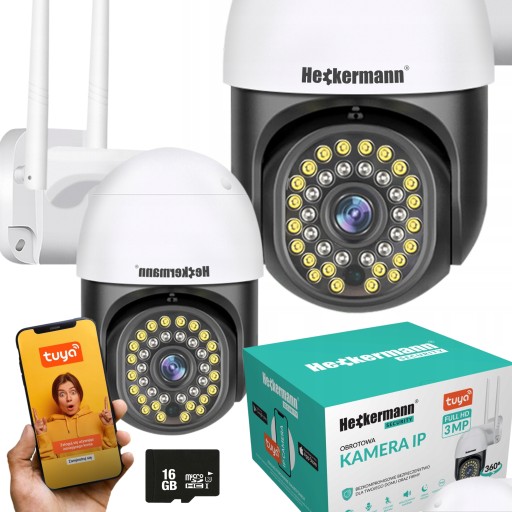 НАРУЖНАЯ WIFI IP-КАМЕРА ВРАЩАЮЩАЯСЯ 3MPX ЗУМ FULL HD МОНИТОРИНГ ЗАПИСЬ