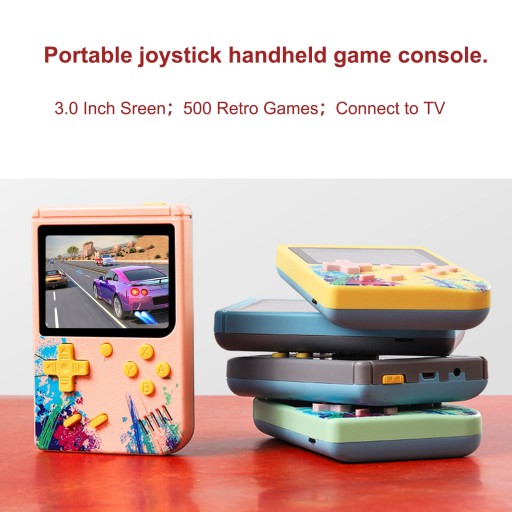 Портативная игровая консоль с 500 портативными игровыми консолями в стиле ретро.