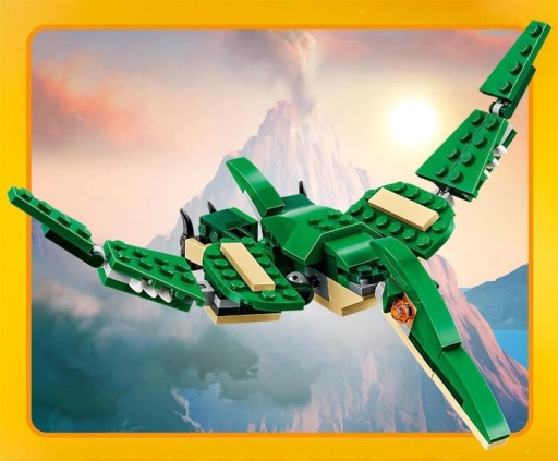 LEGO CREATOR 3W1 DINOZAURY TREX PTERODAKTYL TRICERATOPS POTĘŻNE DINOZAURY