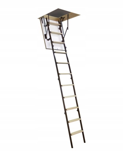 Schody Strychowe MINI Stallux 80x70 46mm 0,86W/m2 Wkręty Listwy ZESTAW