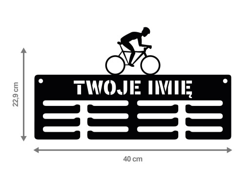 Wieszak na medale BIKE TWOJE IMIĘ 40cm 57.2