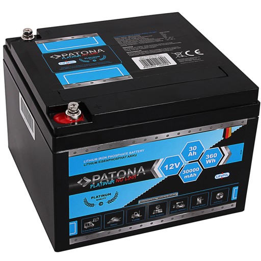 Akumulator LiFePO4 PATONA 12V 30Ah 360Wh 30.000mAh