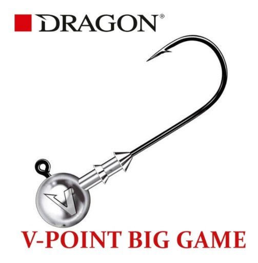 Mocna i ostra Główka jigowa DRAGON V-POINT BIG GAME 7/0 15g 3sztuki