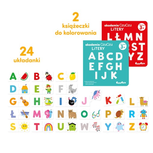 CzuCzu SET Книги + Пазлы LETTERS ACADEMY Для детей 3+