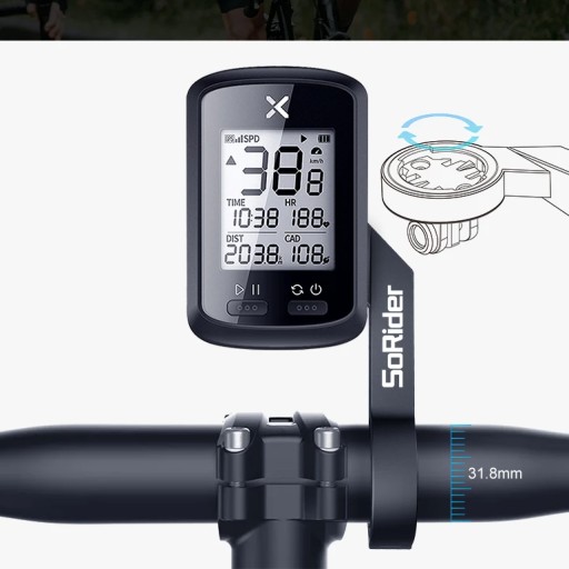 Держатель SORIDER S1 для счетчиков GARMIN, BRYTON, IGPSPORT, XOSS G/G+, CYCPLUS