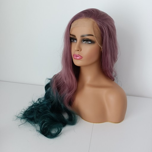 Парик LACE FRONT 2 цвета фиолетовый + шапочка БЕСПЛАТНО