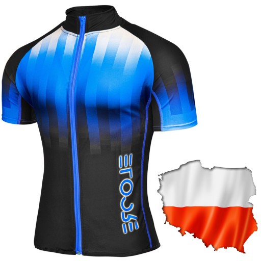 Koszulka KOMPRESYJNA rowerowa kolarska bluzka sportowa ELASTYCZNA zamek M