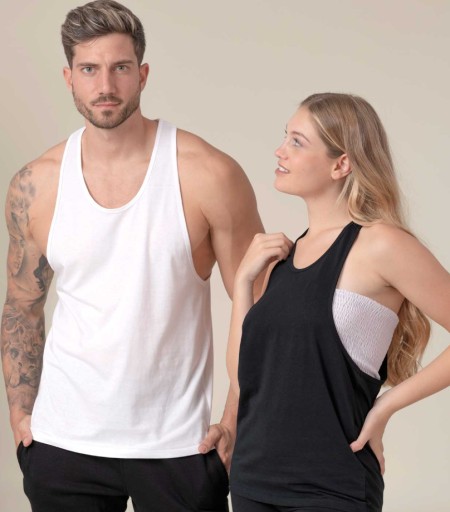 Koszulka treningowa na siłownię fitness bokserka Certyfikat Niebieska XS