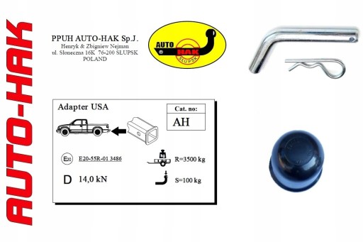 HAK HOLOWNICZY ADAPTER USA KULA AUDI Q3 Q5 Q7