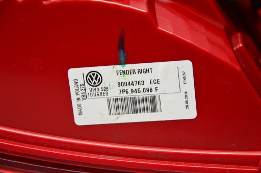 VW TOUAREG ЗАДНИЕ ФОНАРИ 7P6945095F 7P6945096F
