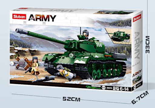 Кирпичи Танк ИС-2/СУ152 Русский военный эсминец 2 фигурки + ОРУЖИЕ LEGO